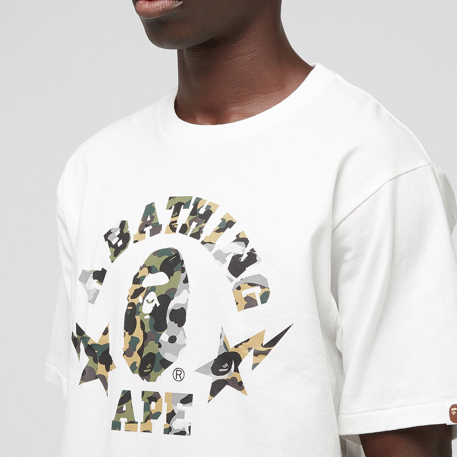 A Bathing Ape 1st Camo Crazy Sta College Tee