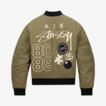 Stüssy x Nike Reversible Varsity Jacket 'Olive'