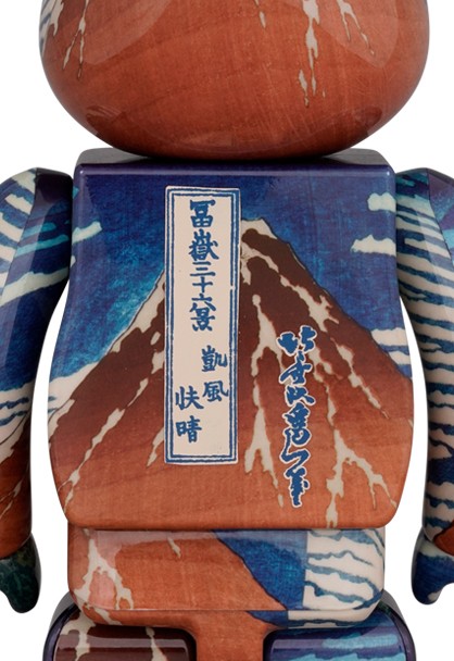 Bearbrick Katsushika Hokusai (Thirty-six Views of Tomitake, Fine Wind, Clear Morning) 100% & 400% Set