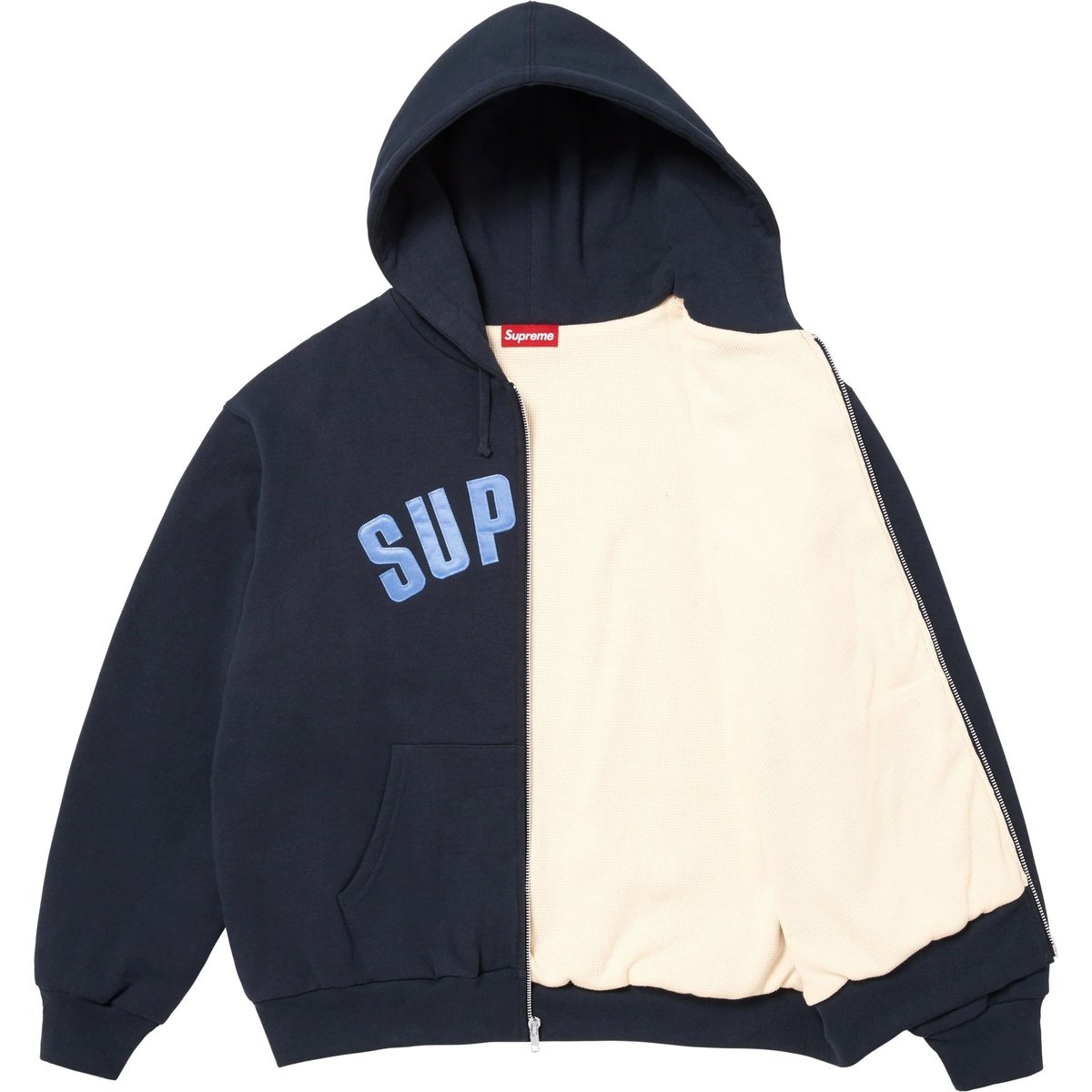 Supreme Arc Thermal Zip Up Hooded Swearshirt - 'Navy'