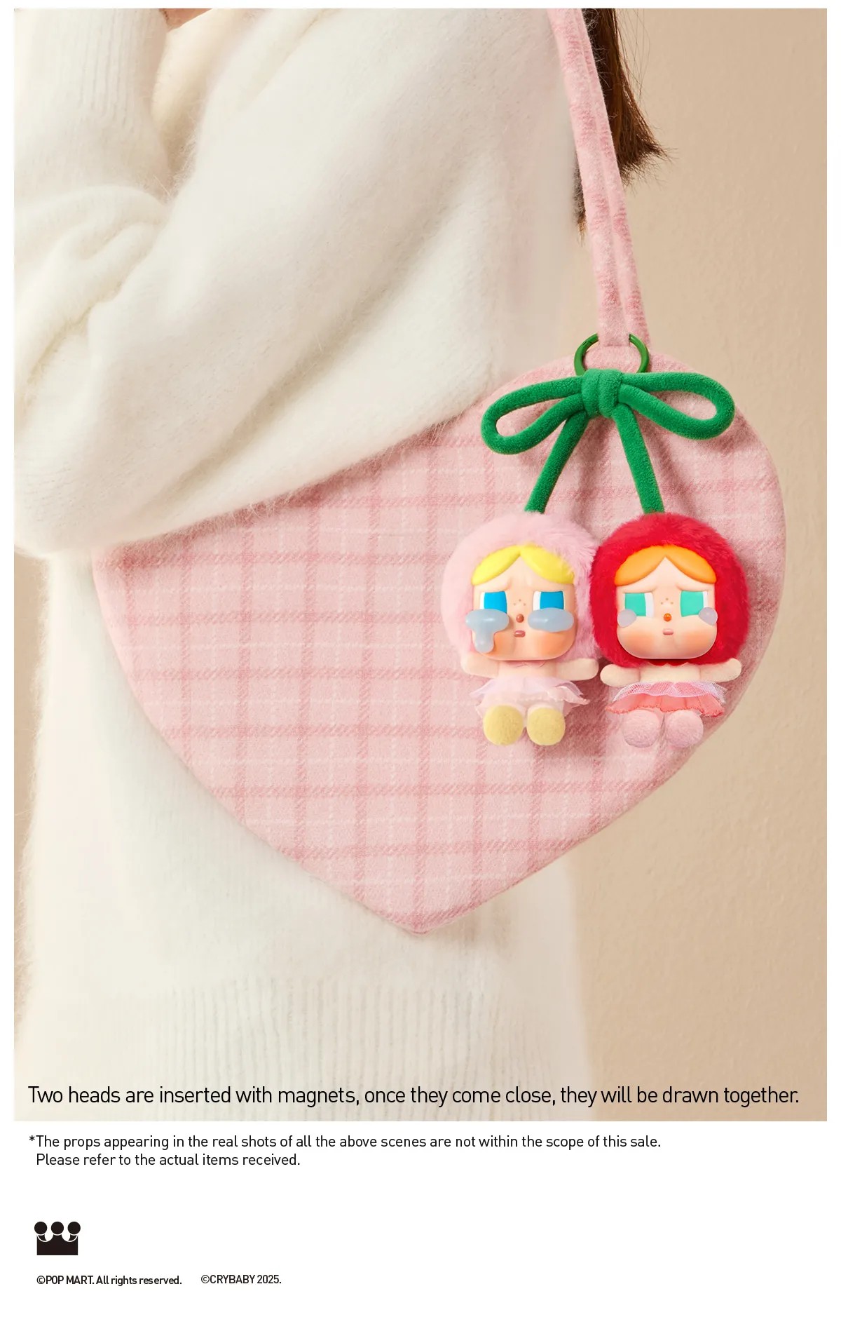Pop Mart CryBaby Crying For Love Series (Love You Cherry Much) Vinyl Plush Hanging Card