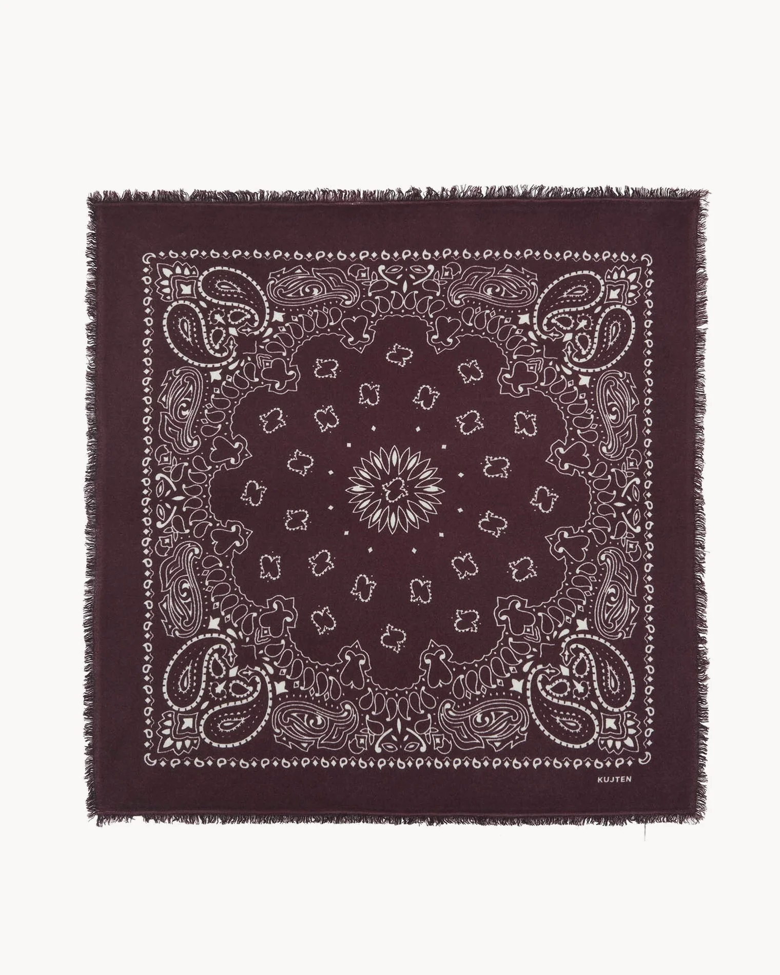 Kujten Hachi Cashmere Bandana 'Burgundy'