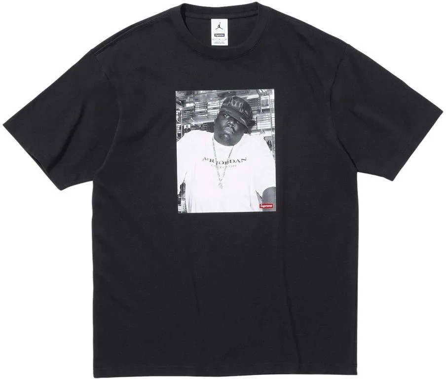 Supreme x Jordan BIGGIE Black Tee