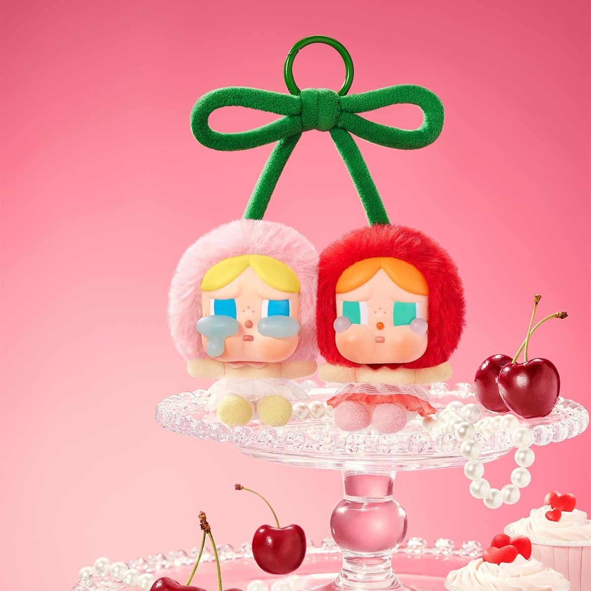 Pop Mart CryBaby Crying For Love Series (Love You Cherry Much) Vinyl Plush Hanging Card