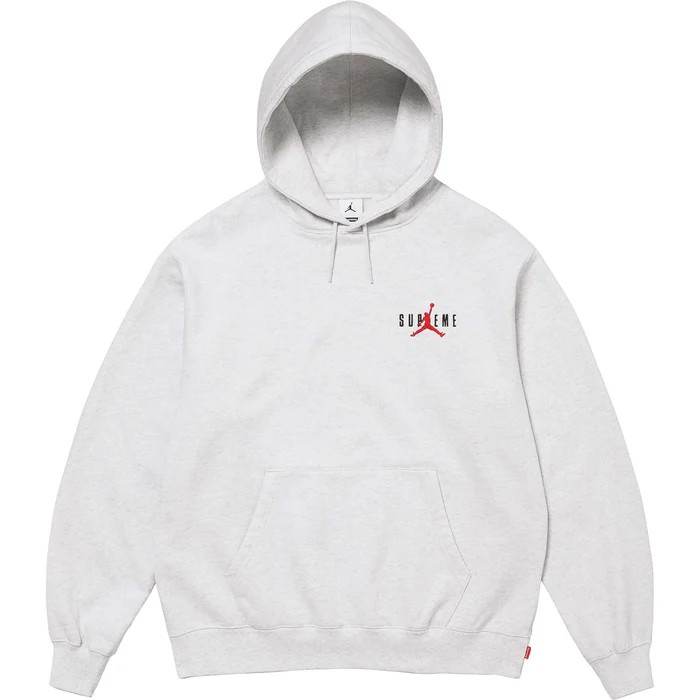 Supreme x Jordan Hooded Sweatshirt 'Ash Grey'