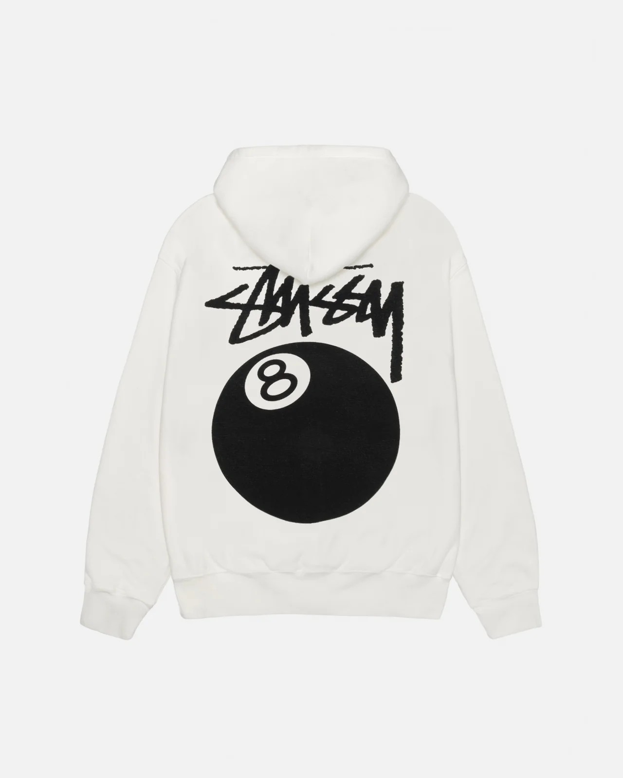 Stüssy 8 Ball Zip Hoodie Pigment Dyed "White"