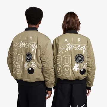 Stüssy x Nike Reversible Varsity Jacket 'Olive'