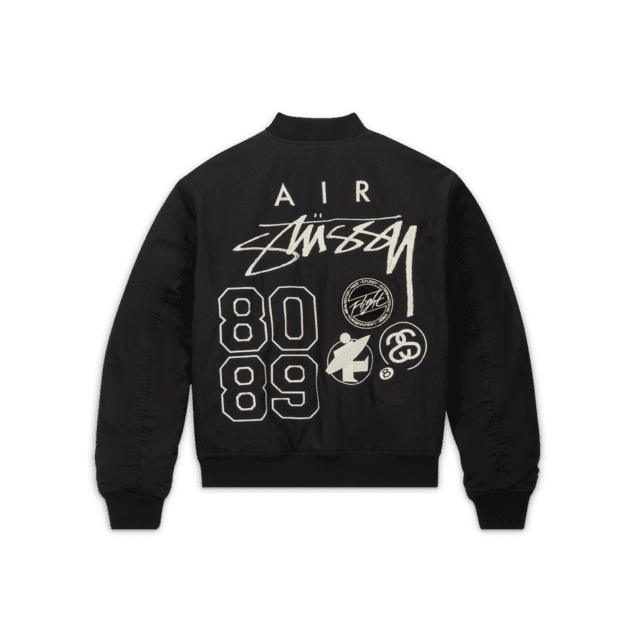 Stüssy x Nike Reversible Varsity Jacket 'Black'