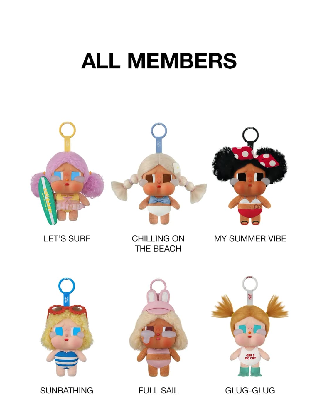 Pop Mart CRYBABY Vacation Mode On Series-Vinyl Plush Pendant Blind Box