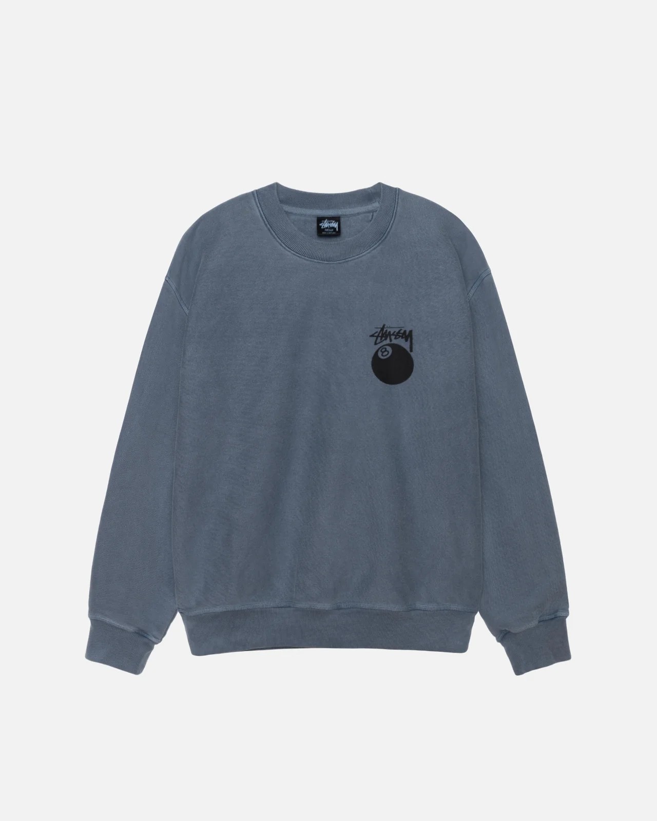 Stüssy 8 Ball Crew Sweatshirt Pigment Dyed 'Navy'