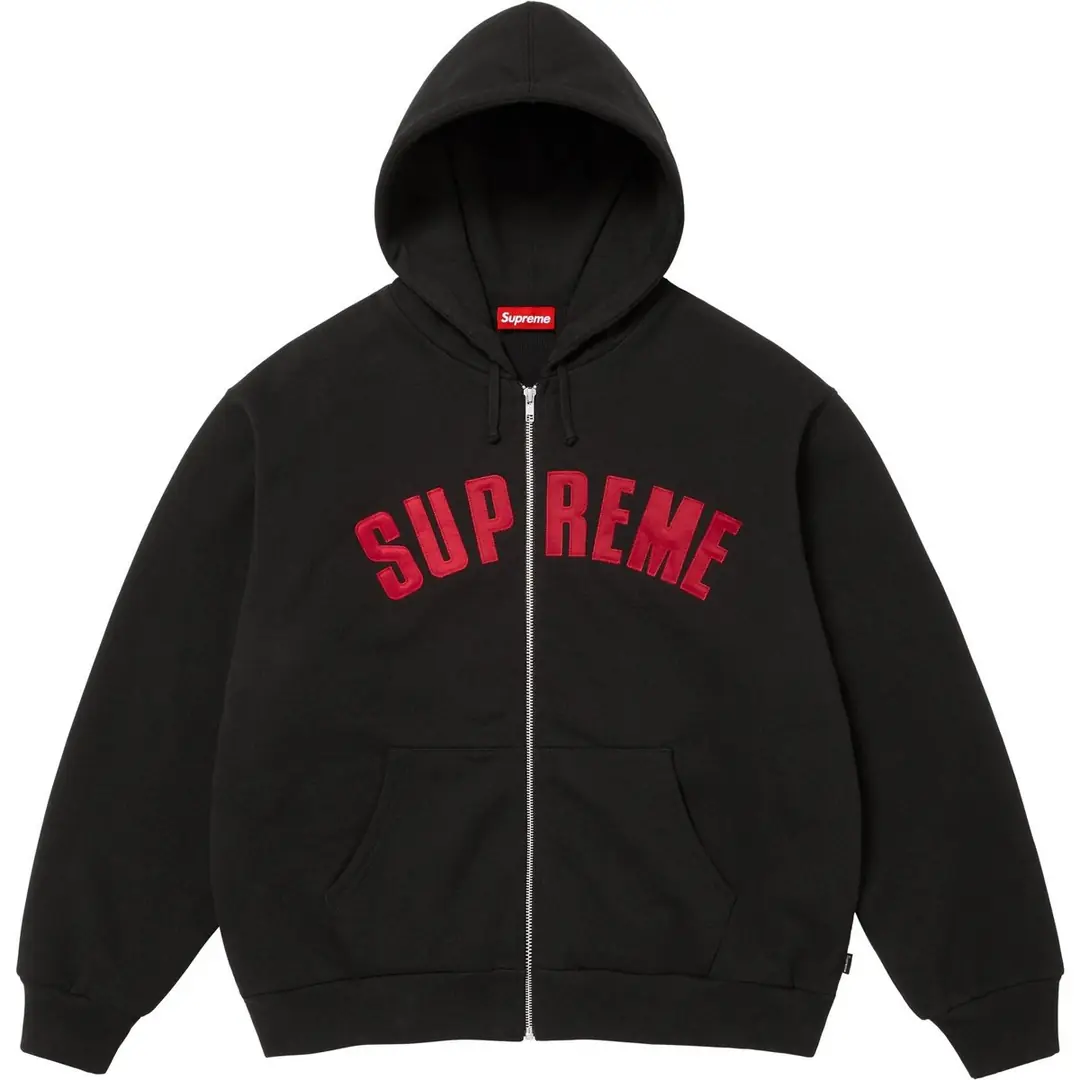 Supreme Arc Thermal Zip Up Hooded Sweatshirt - 'Black'