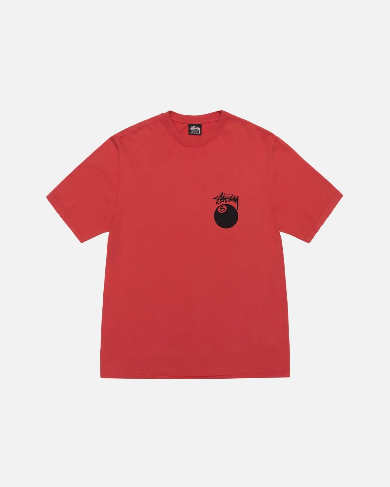 Stüssy 8 Ball Pigment Dyed Tee "Red"