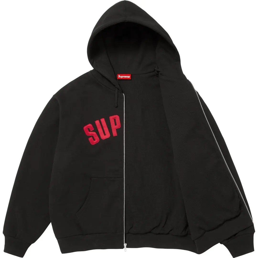Supreme Arc Thermal Zip Up Hooded Sweatshirt - 'Black'