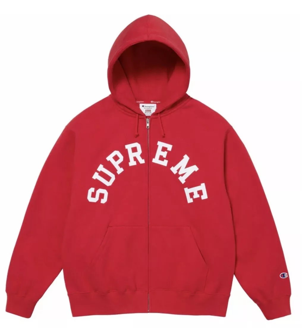 Supreme x Champion Zip Up Hooded Sweatshirt 