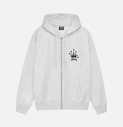 Stüssy Regal Crown Zipped Hoodie Grey