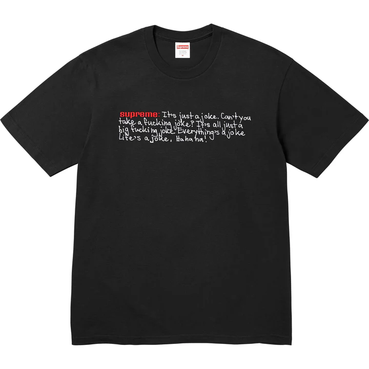 Supreme Joke Tee - 'Black'