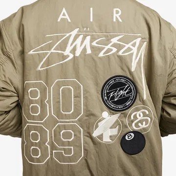 Stüssy x Nike Reversible Varsity Jacket 'Olive'