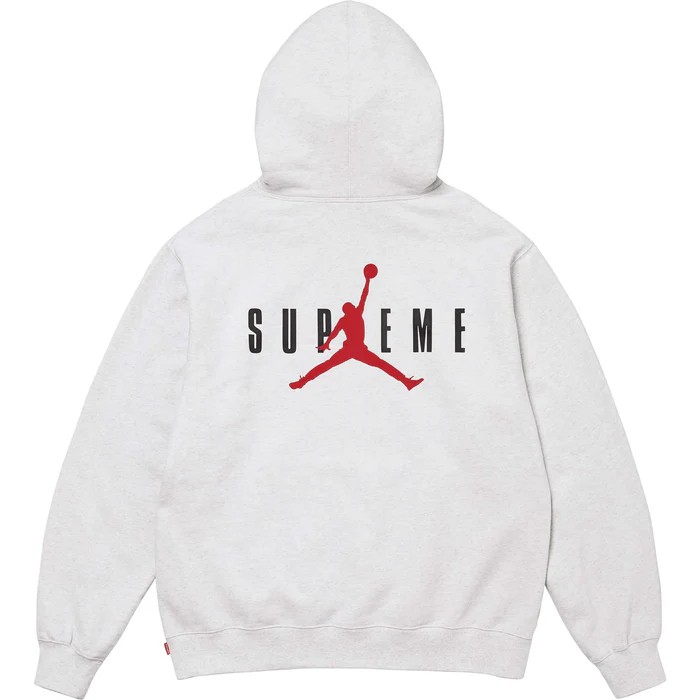 Supreme x Jordan Hooded Sweatshirt 'Ash Grey'