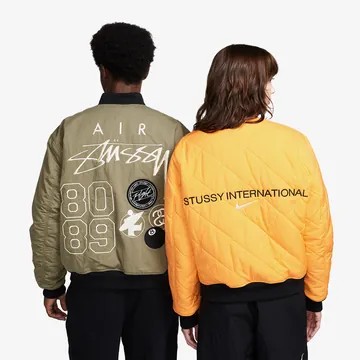 Stüssy x Nike Reversible Varsity Jacket 'Olive'