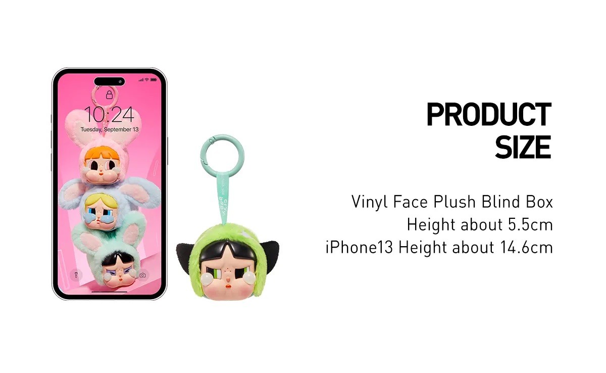 Pop Mart CRYBABY × Powerpuff Girls Series-Vinyl Face Plush Blind Box