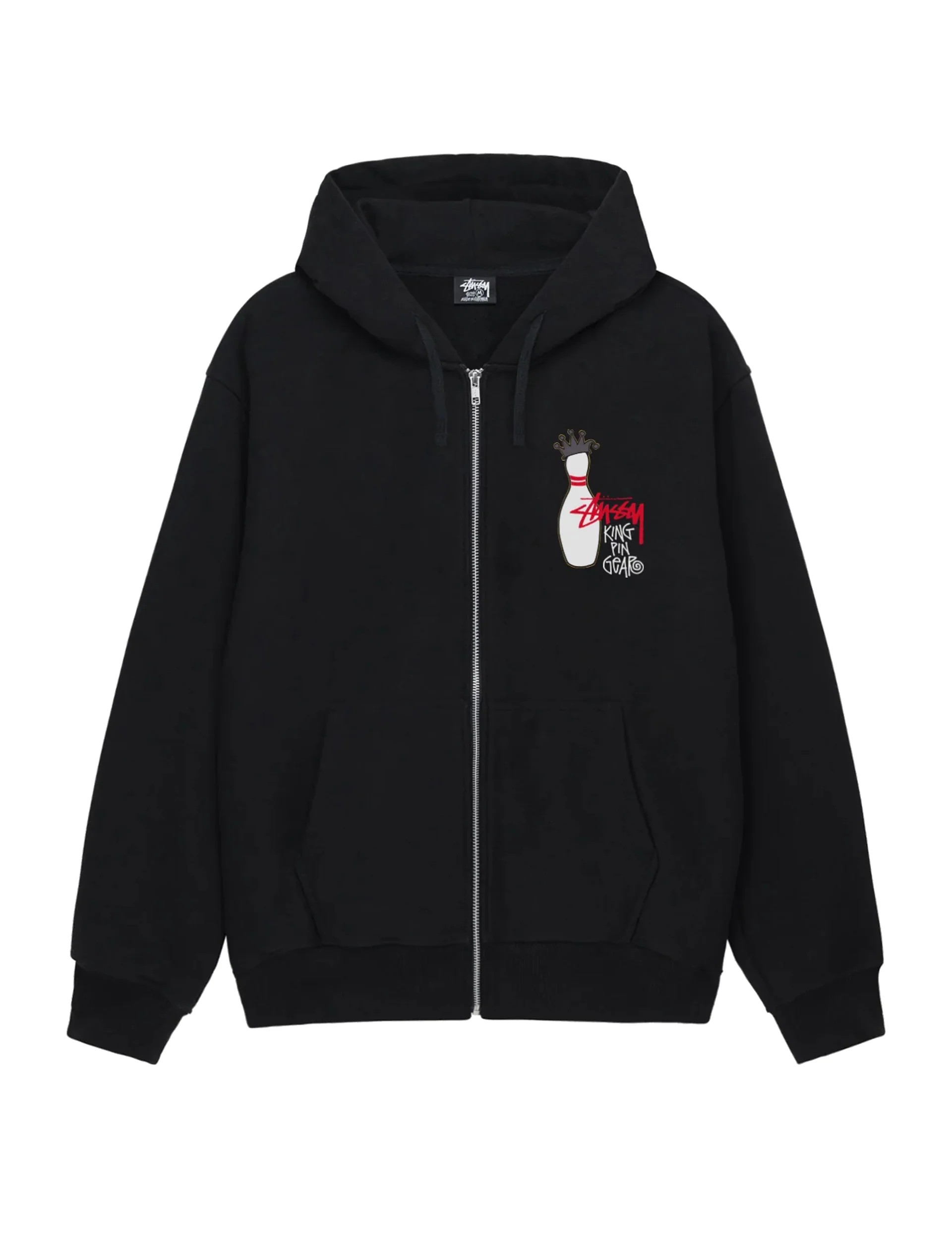 Stüssy Kingpin Zip-Up Hoodie Black