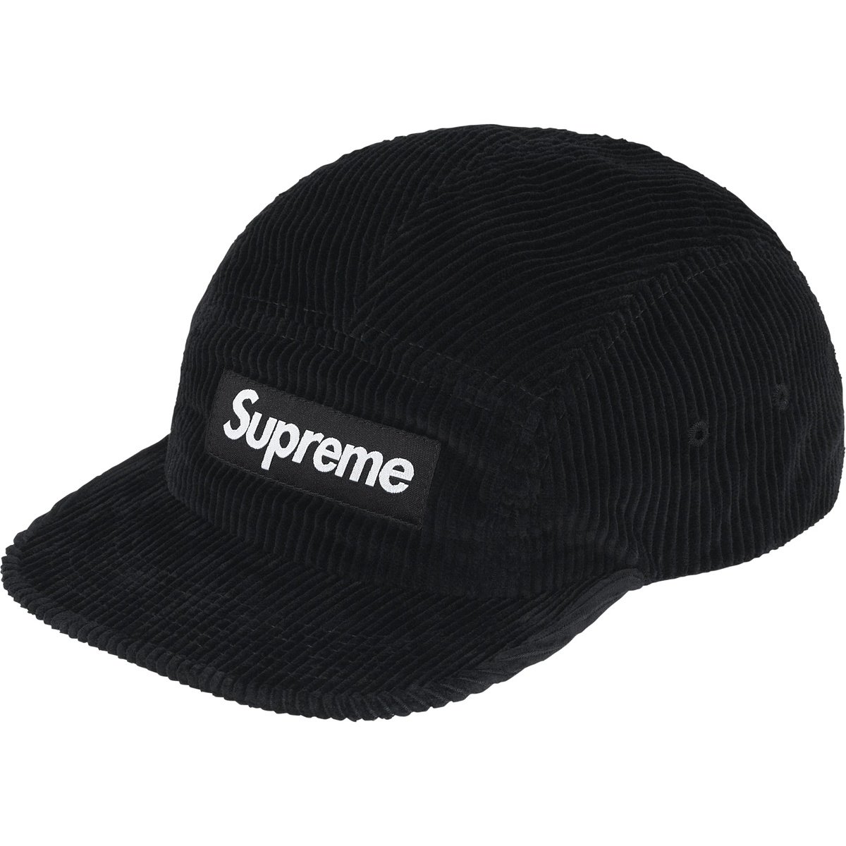 Supreme Corduroy Camp Cap - 'Black'