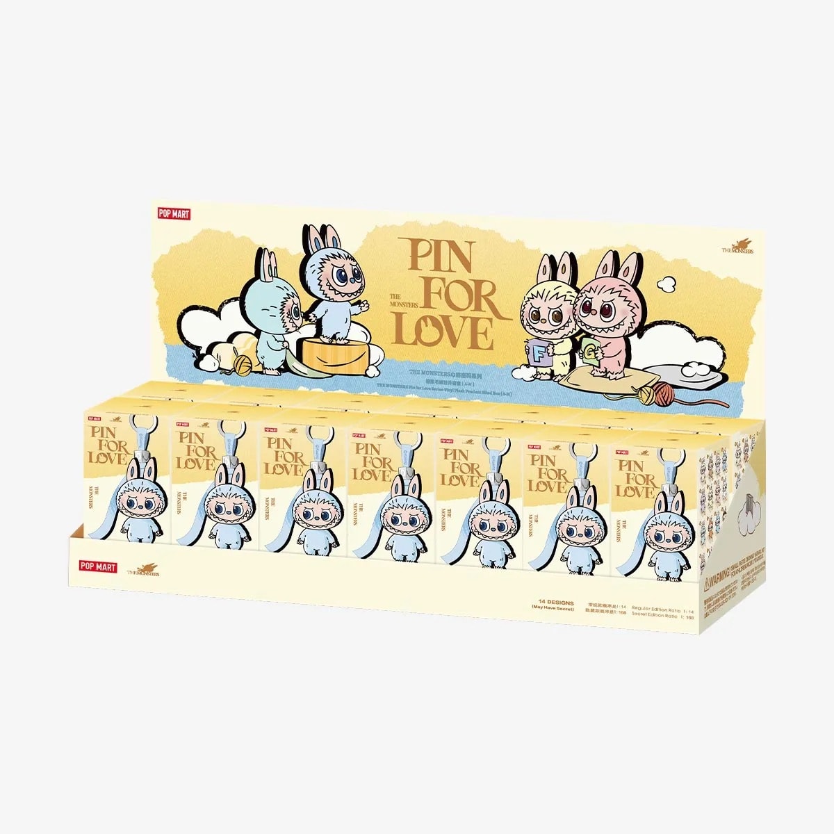 Pop Mart Labubu THE MONSTERS Pin for Love Series-Vinyl Plush Pendant Blind Box (A-M)