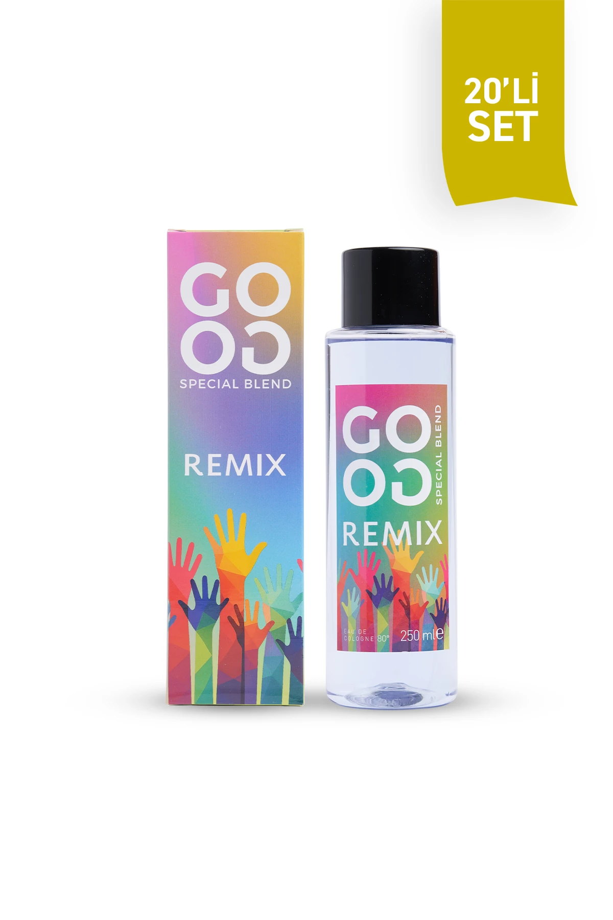 Gogo Remix Kolonya 250ml Plastik Şişe - 20 Adet