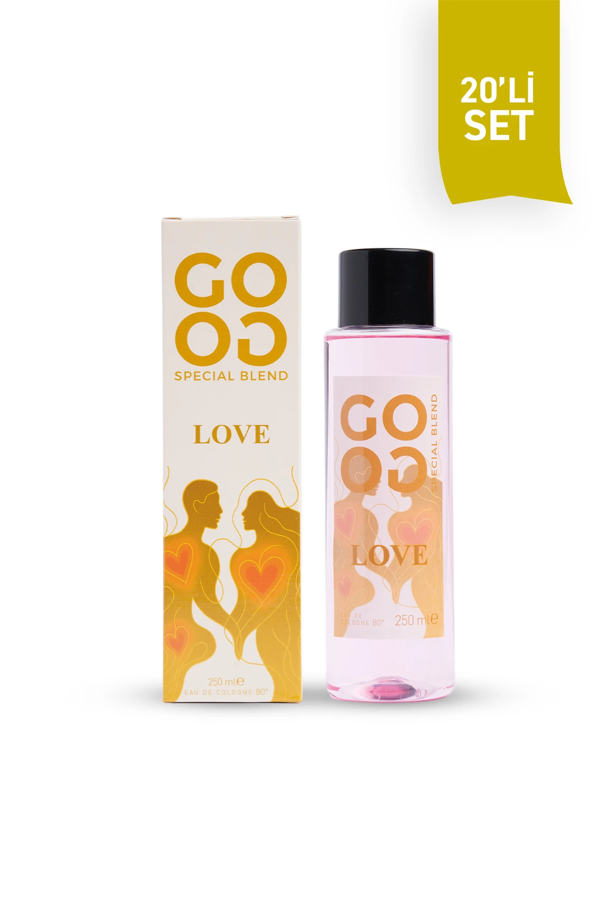Gogo Love Kolonya 250ml Plastik Şişe - 20 Adet