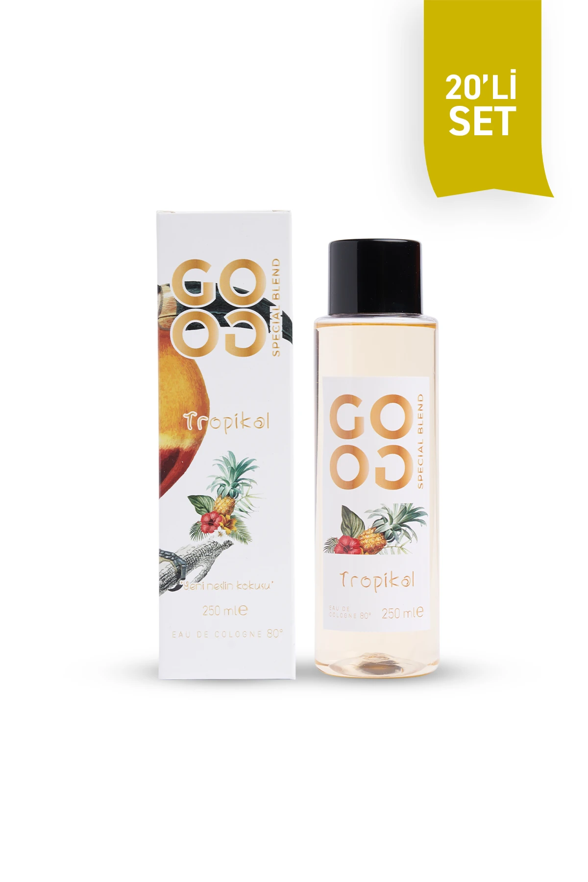 Gogo Tropikal Kolonya 250ml Plastik Şişe - 20 Adet