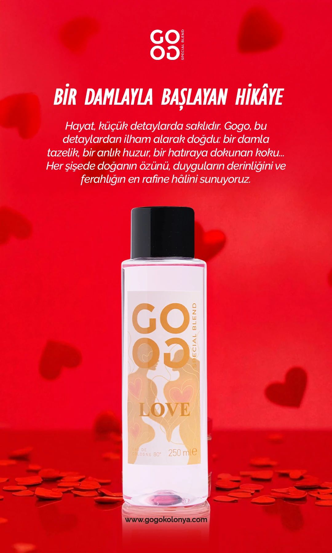 Gogo Love Kolonya 250ml Pet Şişe