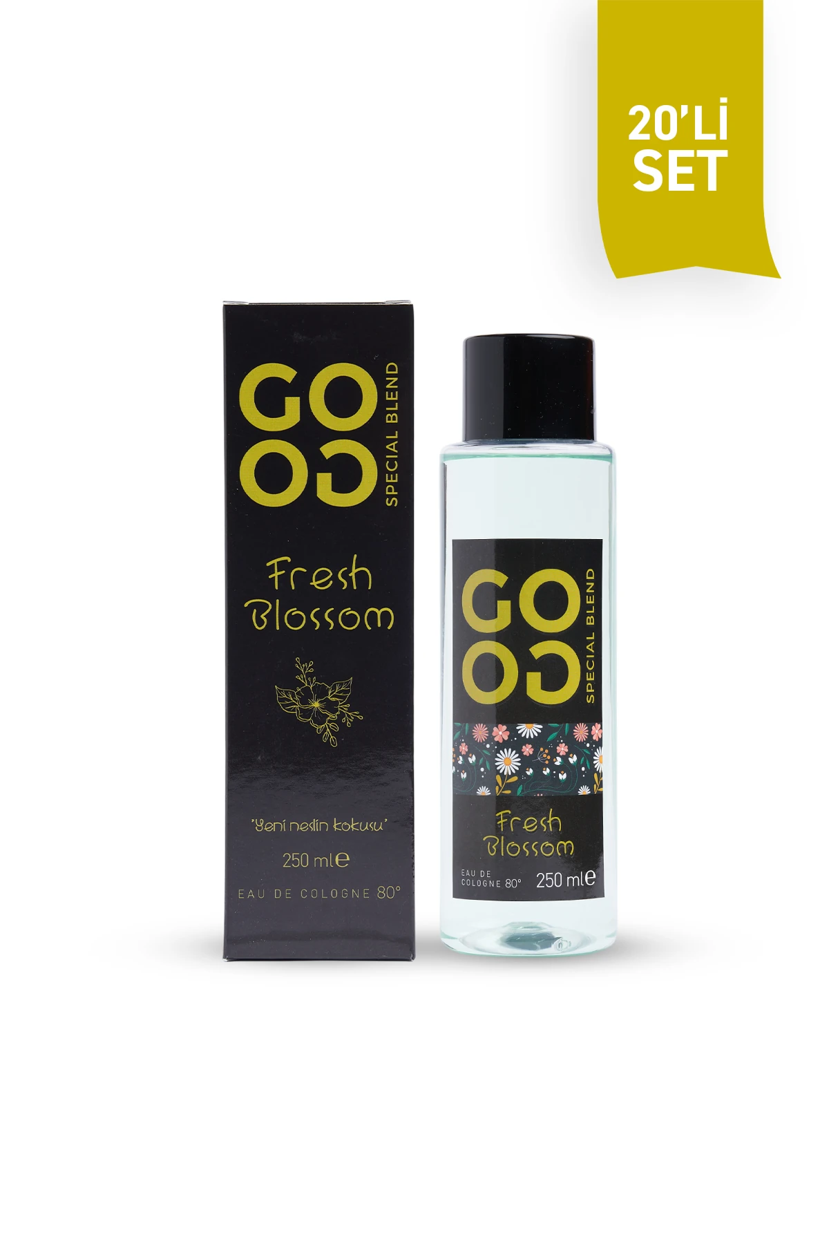 Gogo Fresh Blossom Kolonya 250ml Plastik Şişe - 20 Adet