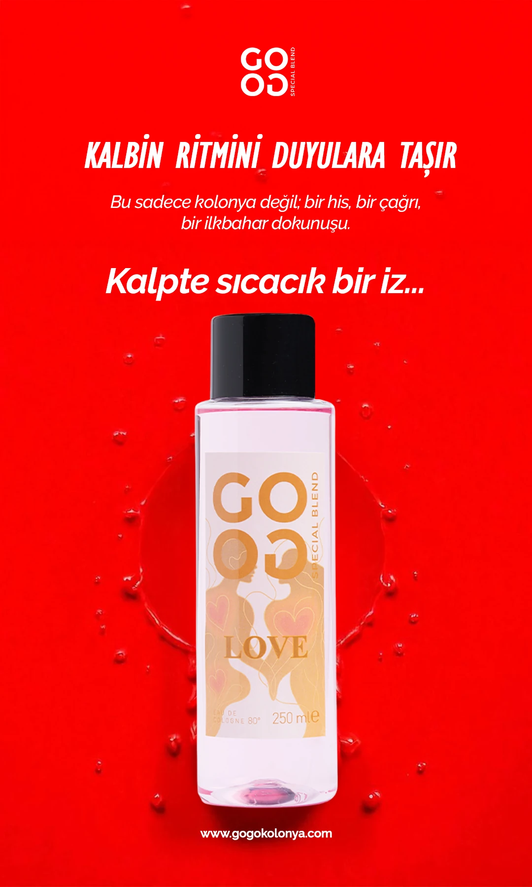 Gogo Love Kolonya 250ml Plastik Şişe - 20 Adet