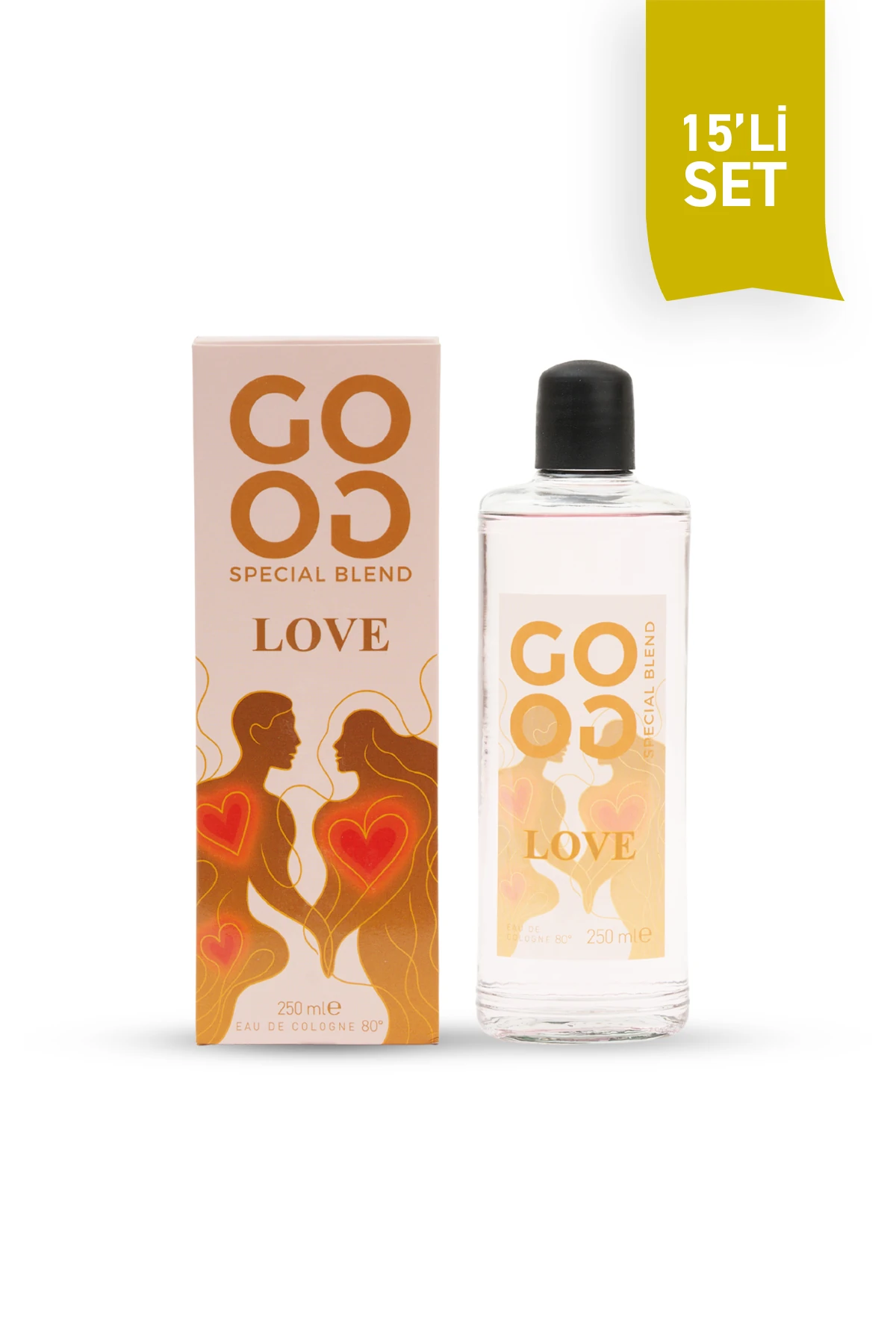 Gogo Love Kolonya 250ml Cam Şişe - 15 Adet