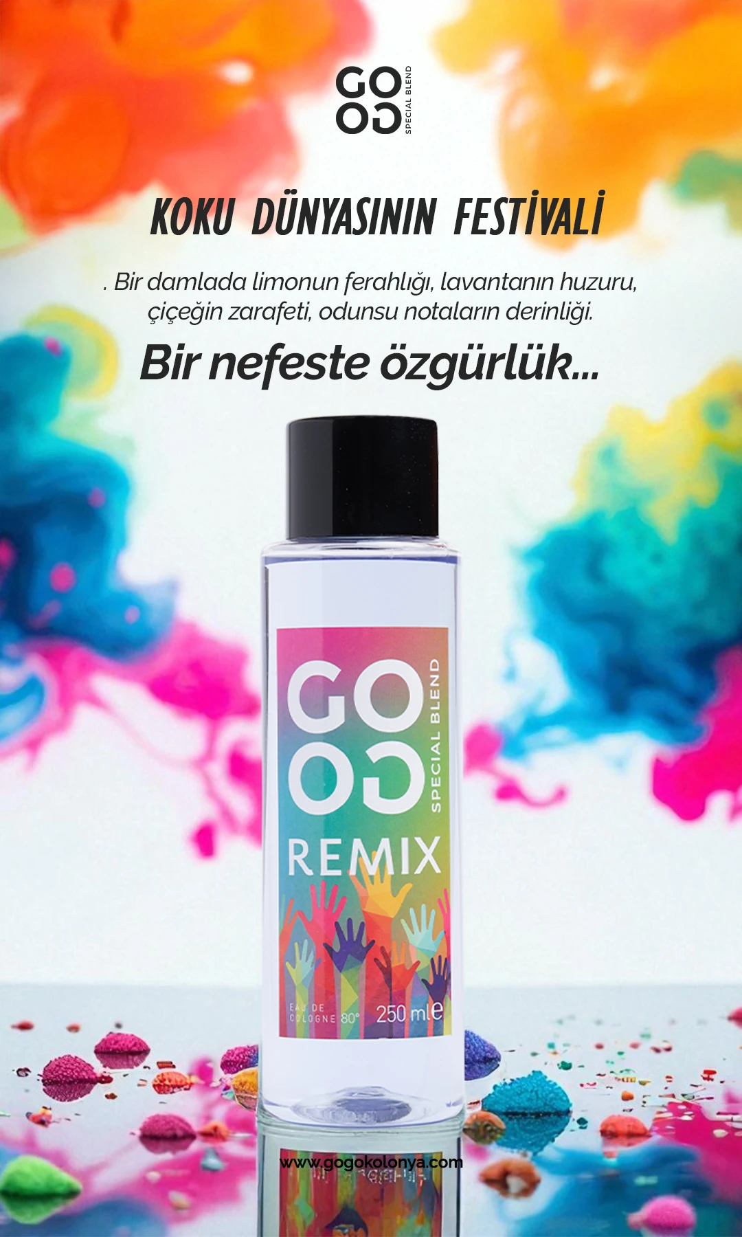 Gogo Remix Kolonya 250ml Pet Şişe