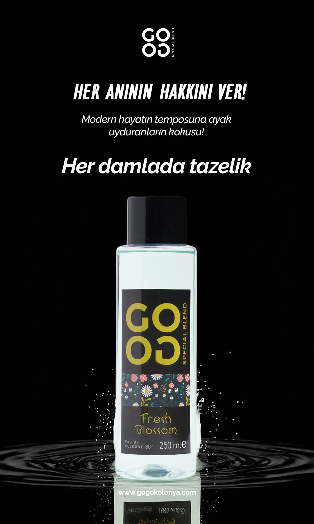 Gogo Fresh Blossom Kolonya 250ml Pet Şişe