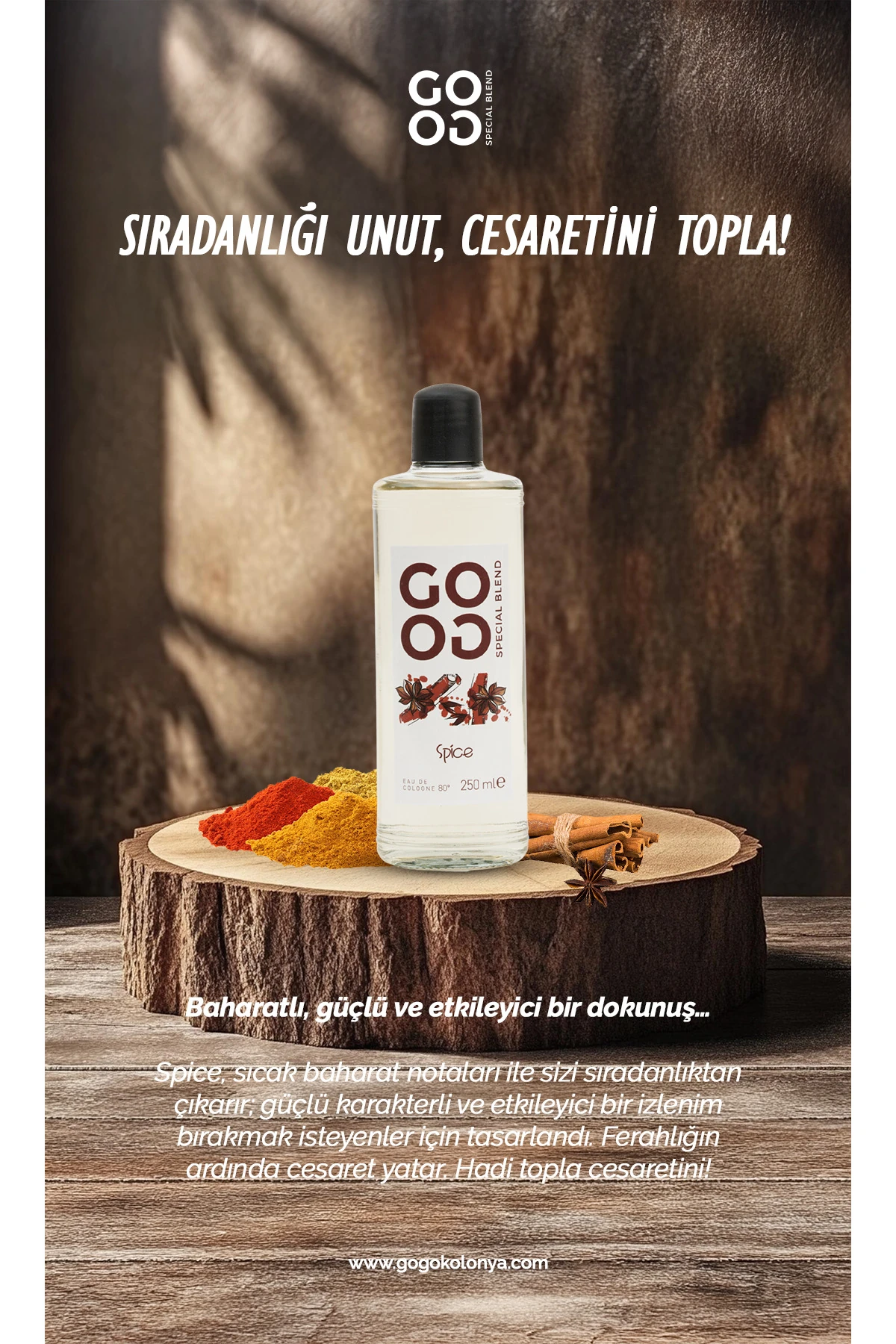 Gogo Spice Kolonya 250ml Cam Şişe