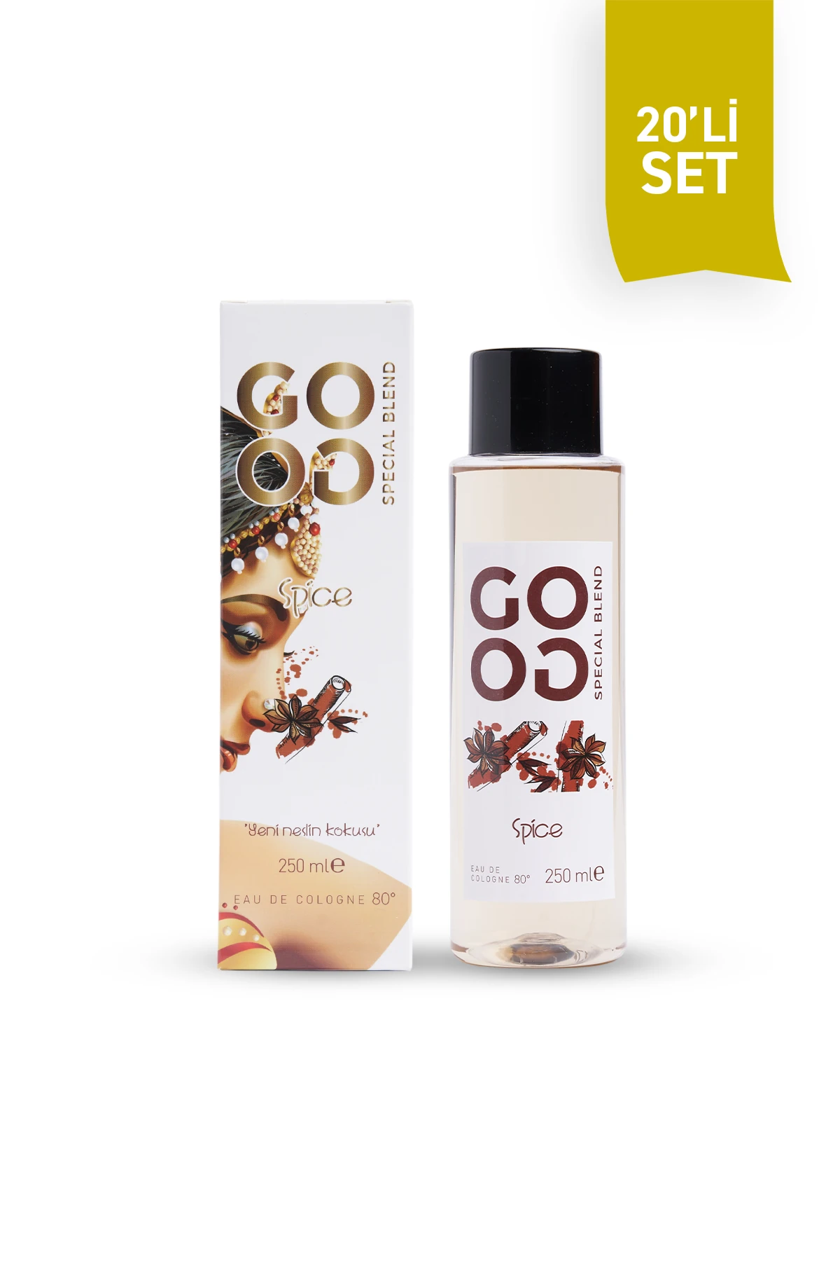 Gogo Spice Kolonya 250ml Plastik Şişe - 20 Adet