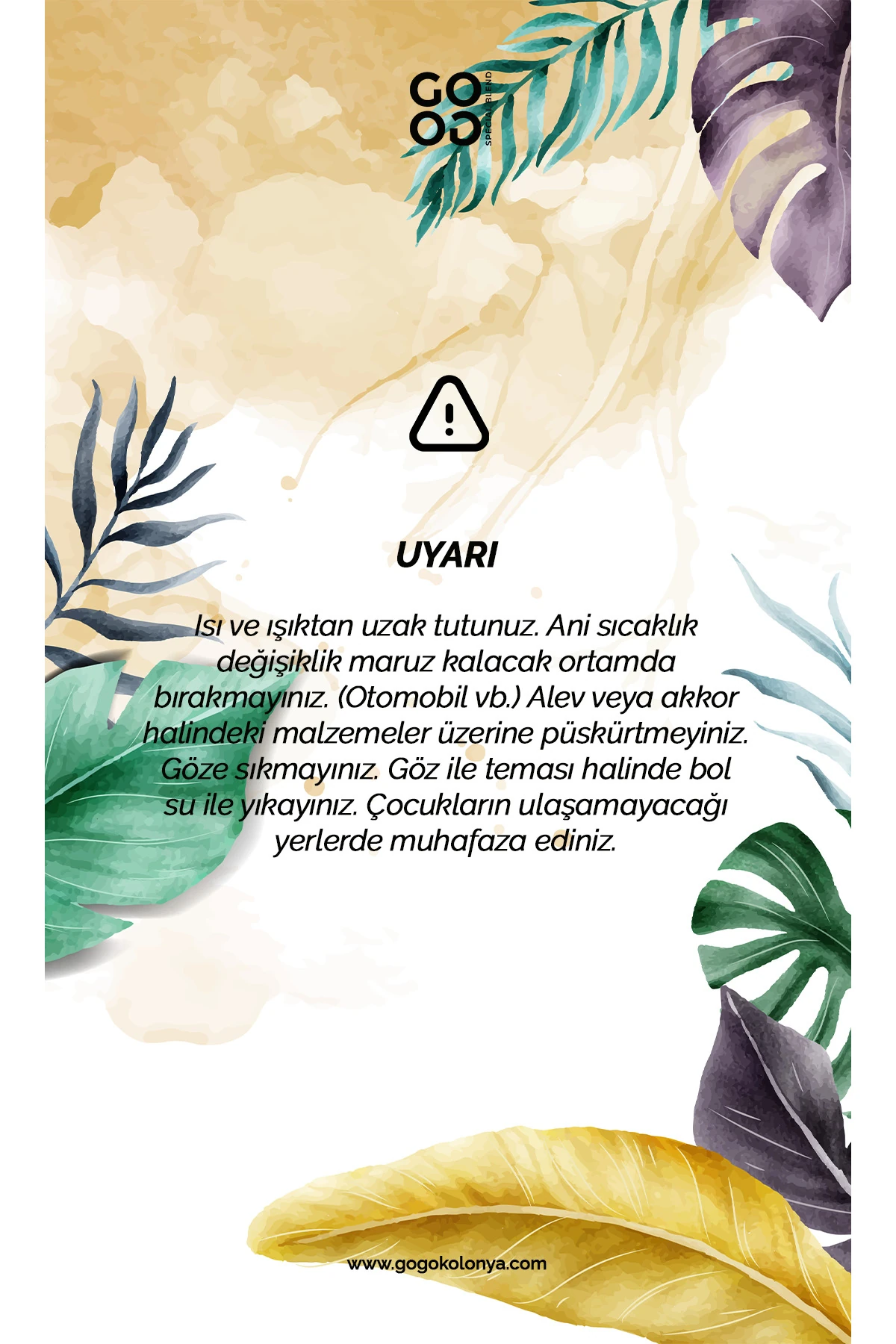 Gogo Tropikal Kolonya 250ml Cam Şişe