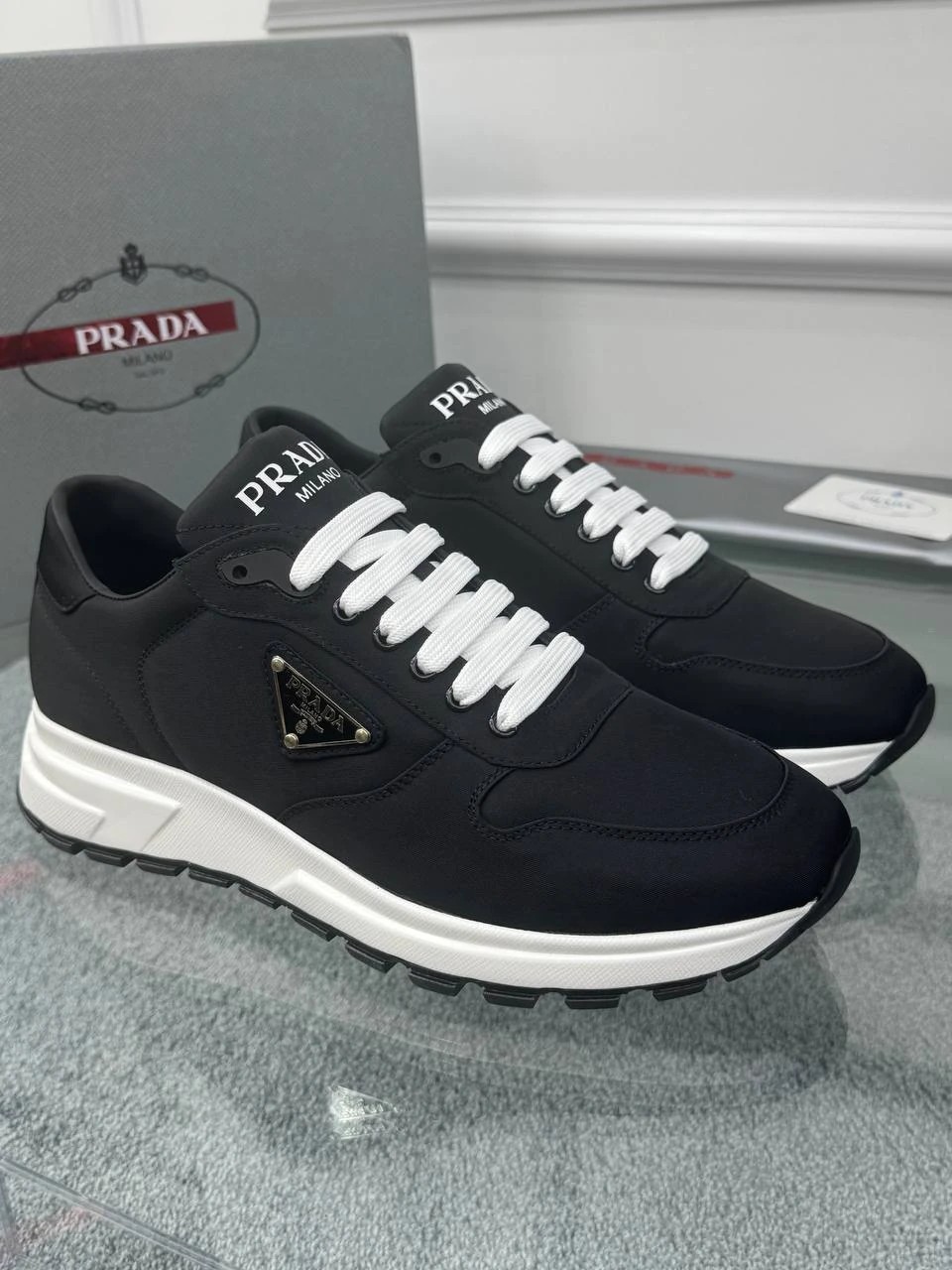 Logo Detaylı Kumaş Erkek Sneakers