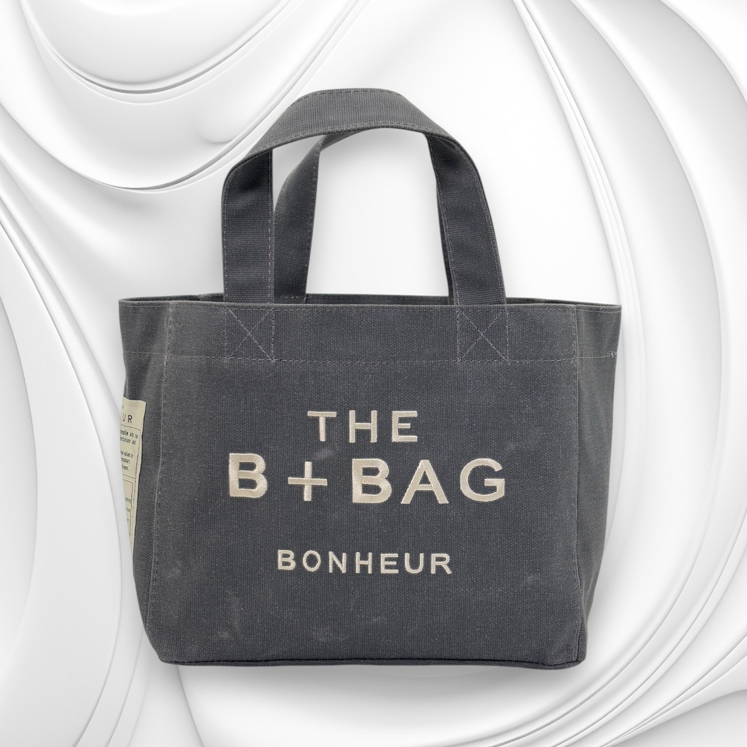 THE B+BAG GHOST GREY KANVAS ÇANTA