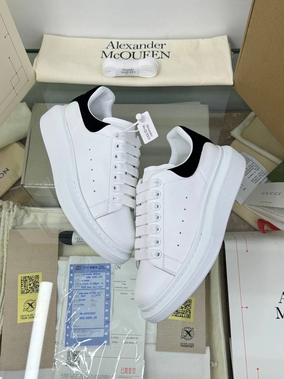 Oversize Süet Detaylı Beyaz Erkek Deri Sneaker