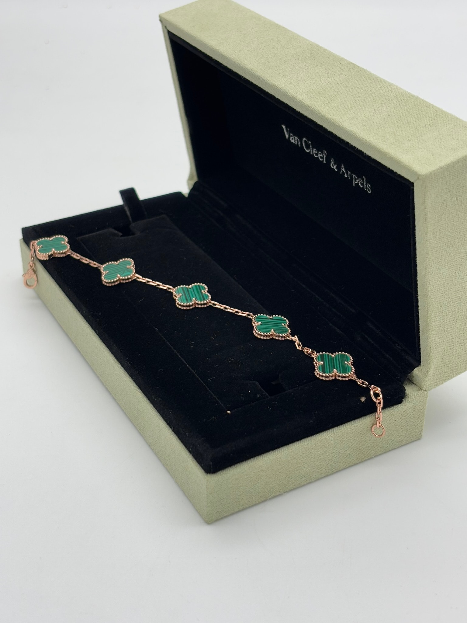 Gold Yeşil Taşlı İthal Bileklik