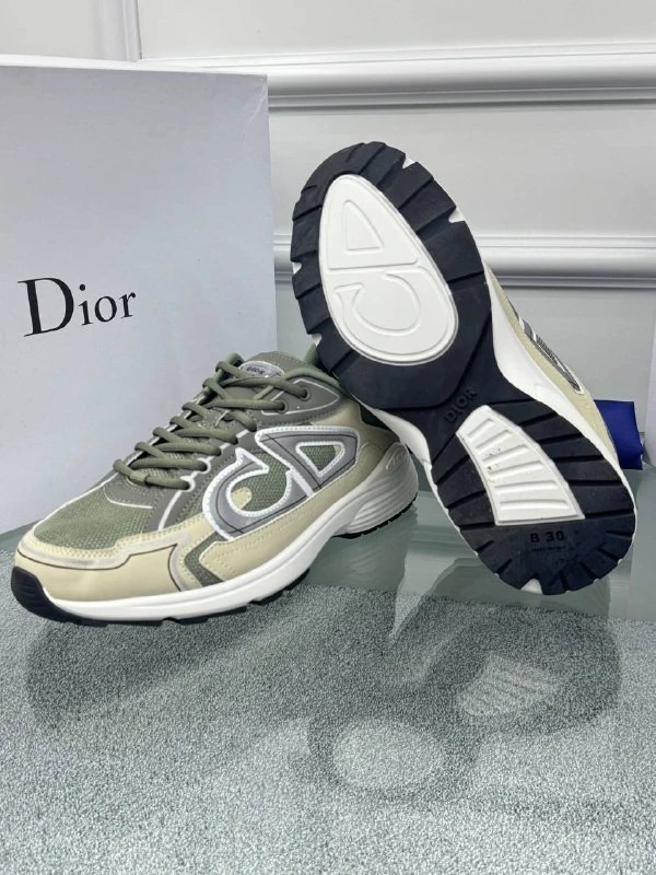 Logo Detaylı Yeşil Bej Erkek Sneaker
