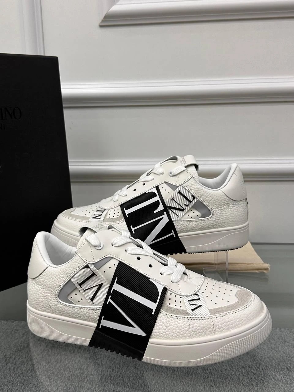 Logo Detaylı Beyaz Erkek Deri Sneaker