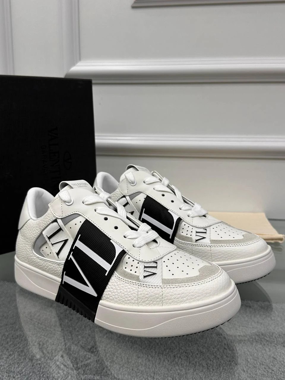 Logo Detaylı Beyaz Erkek Deri Sneaker