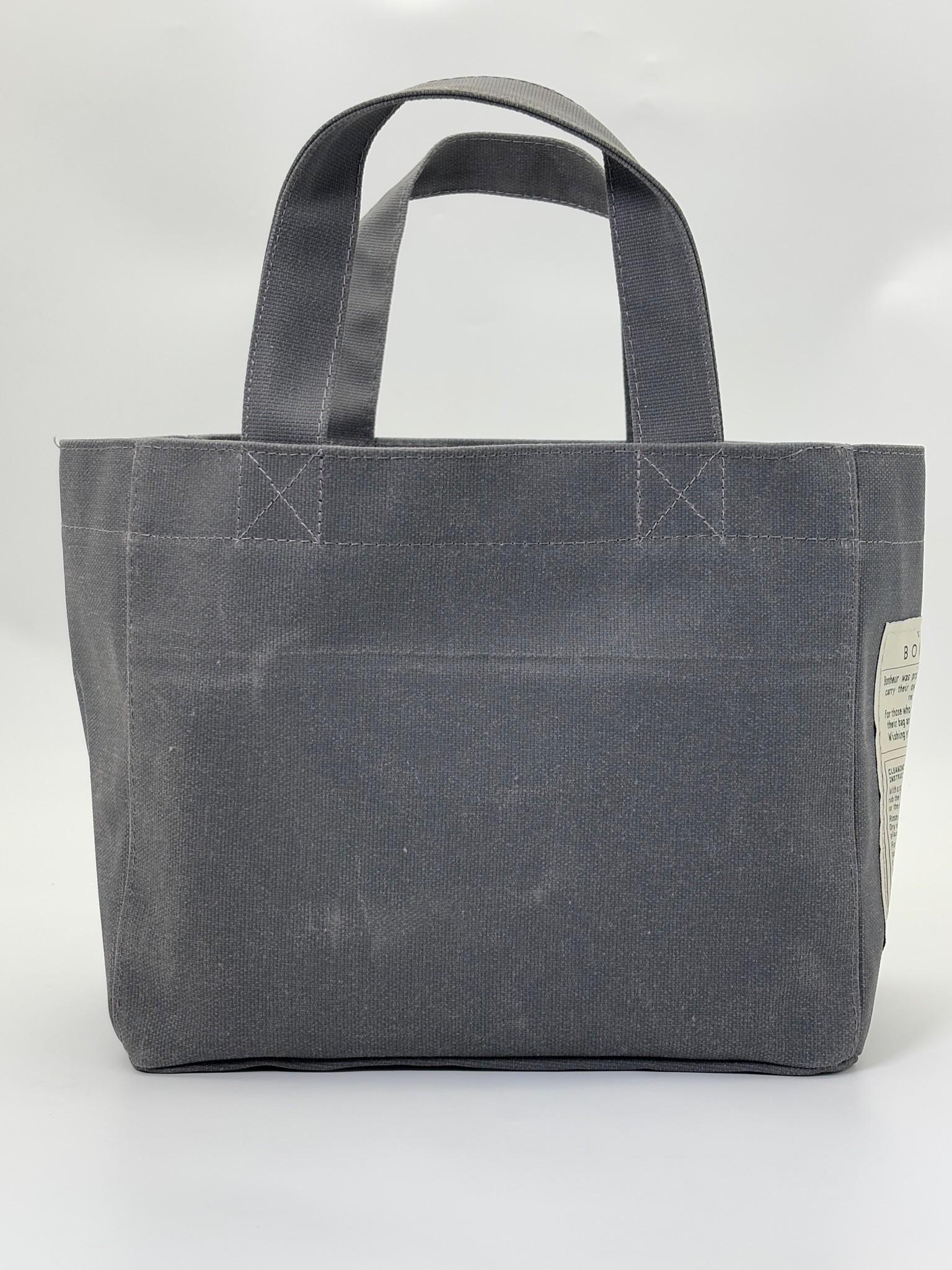 THE B+BAG GHOST GREY KANVAS ÇANTA