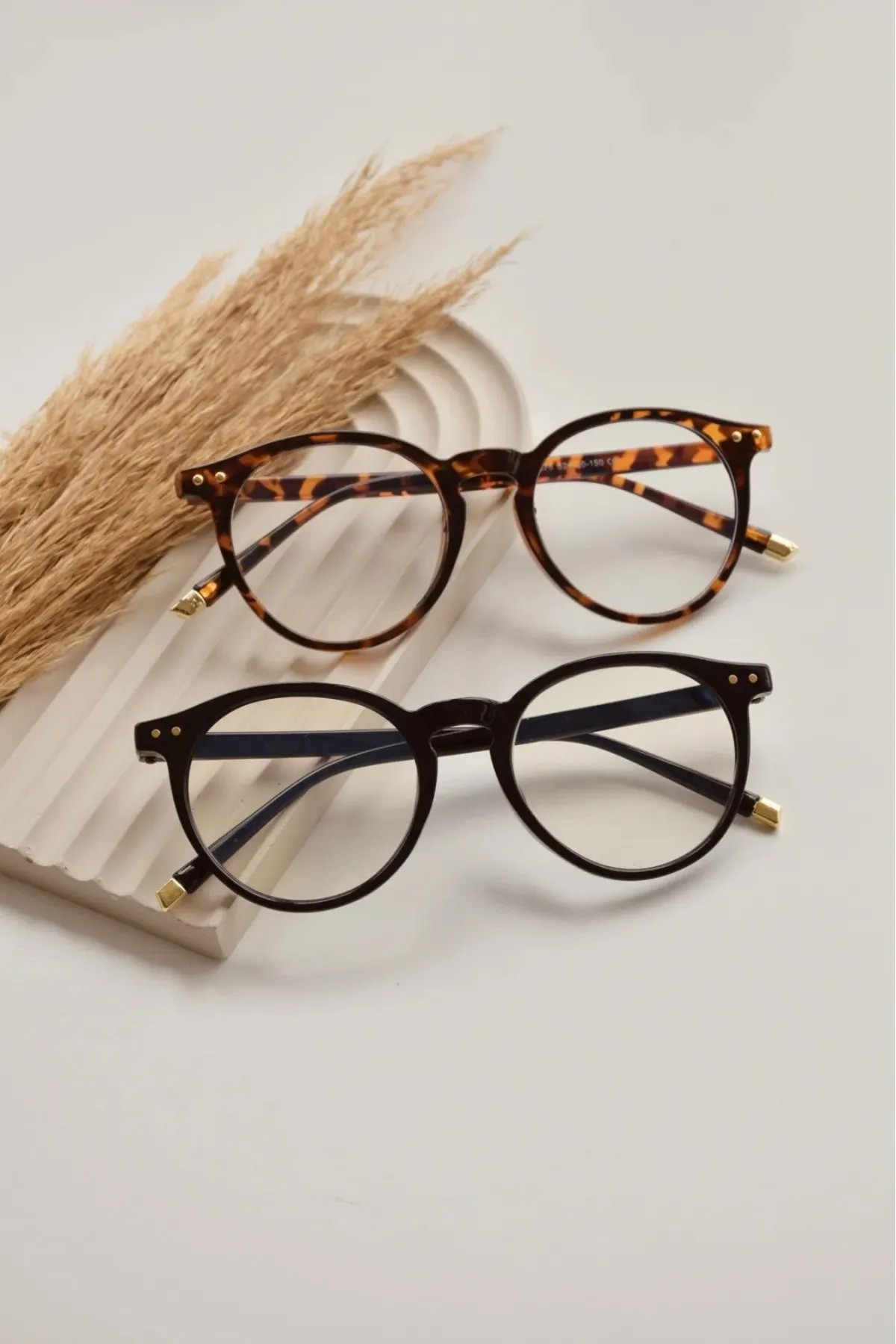 Kadın Erkek Unisex Mavi Işık Korumalı Uv 400 Leopar Desenli Siyah