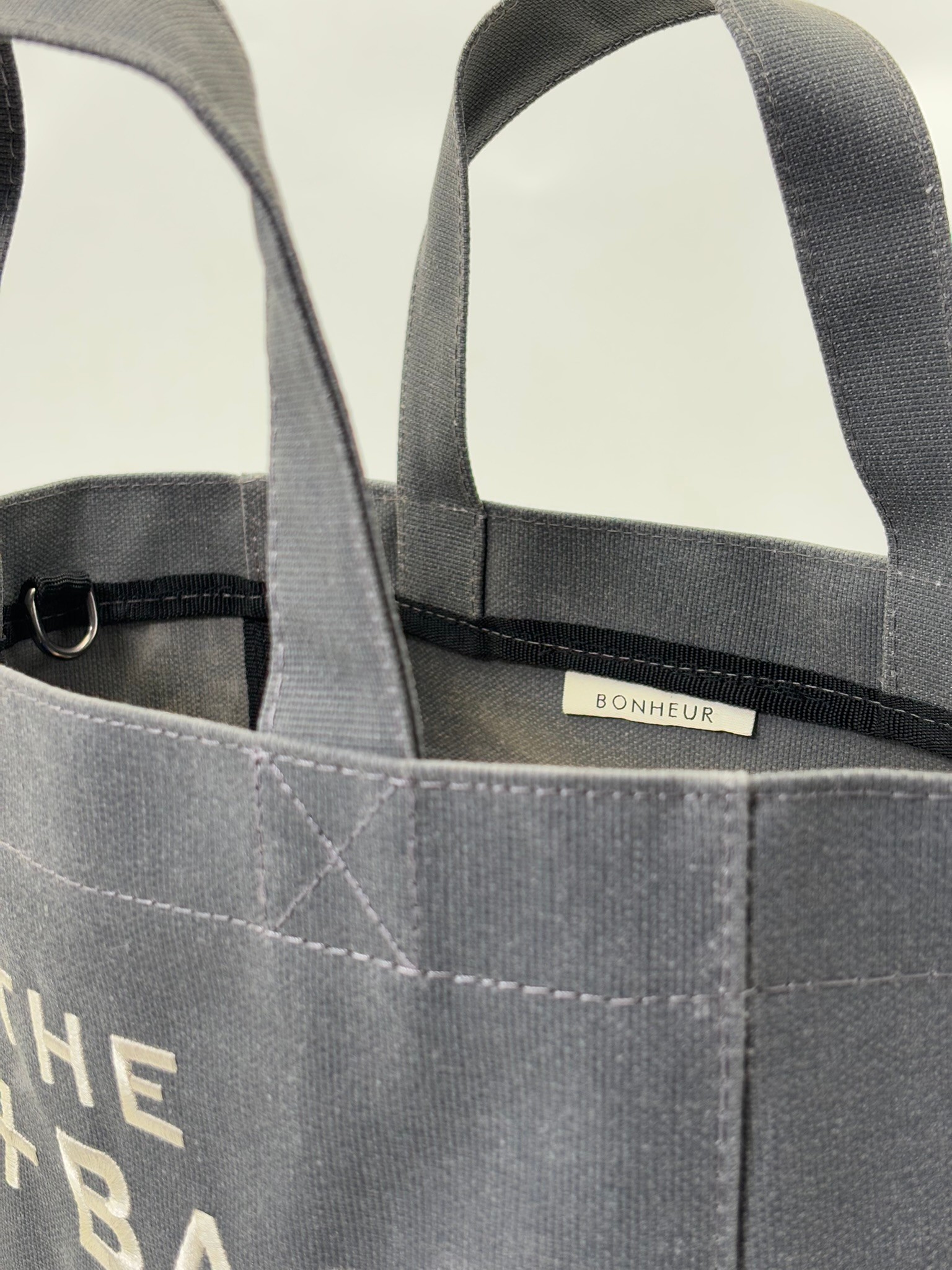 THE B+BAG GHOST GREY KANVAS ÇANTA