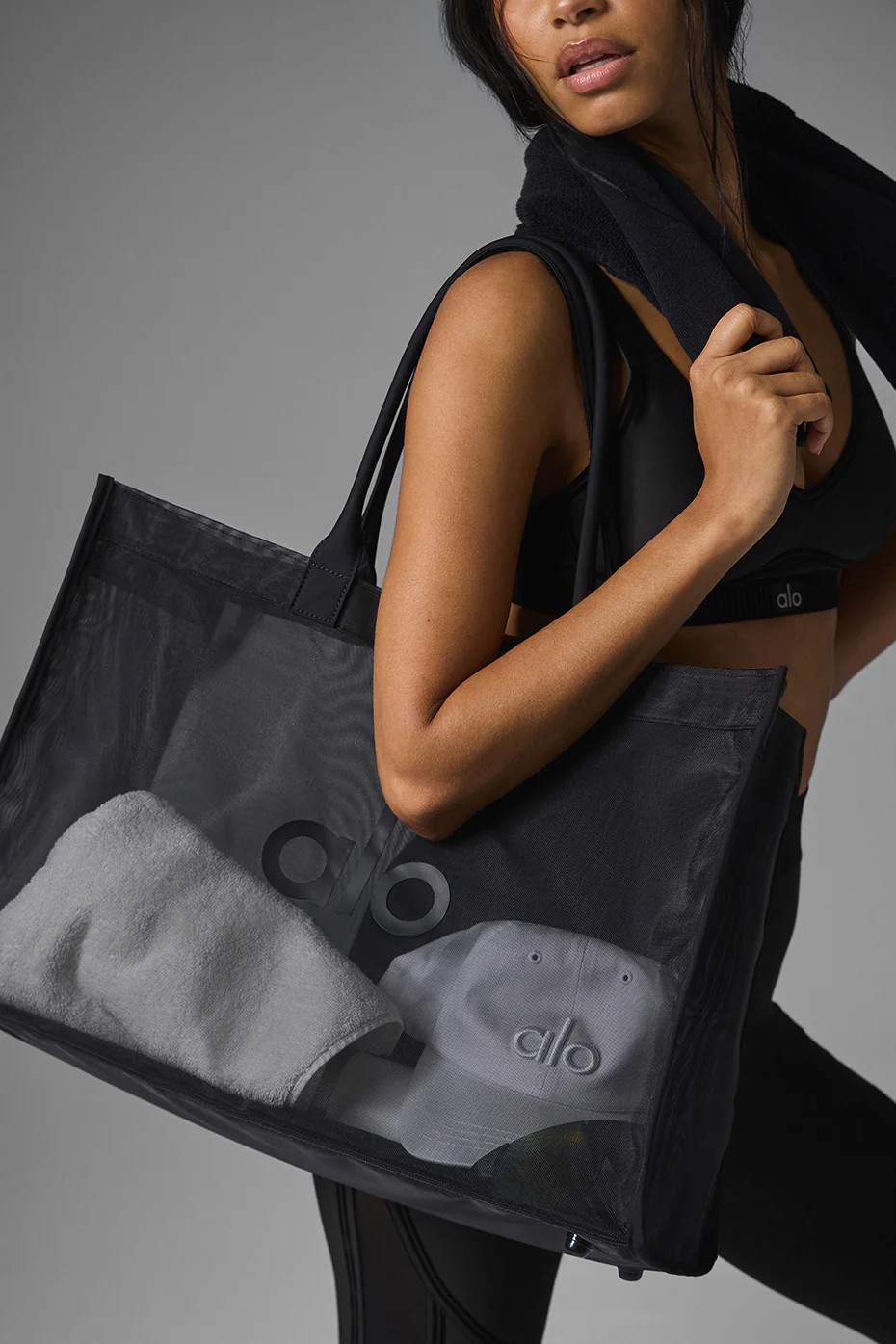 Alo Sheer Tote Bag Siyah